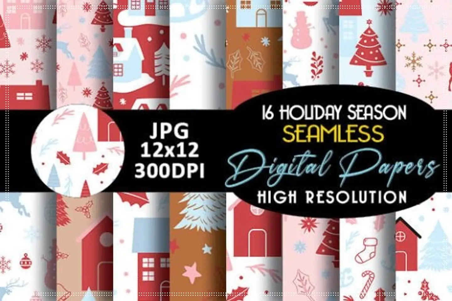 Kit Digital Neutral Holiday-Season Papers Natal 60 1