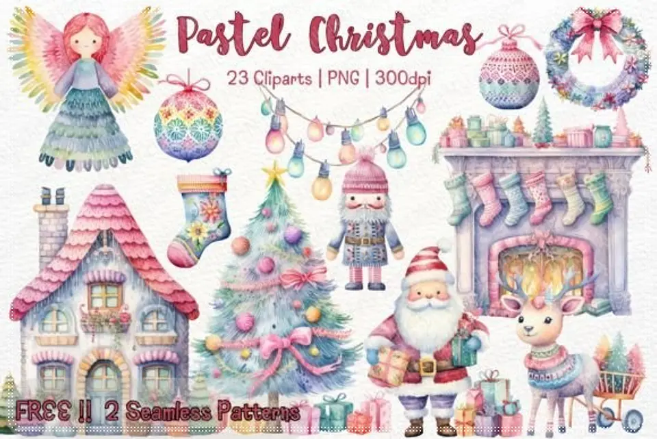 Kit Digital Cute Pastel Natal 44 1