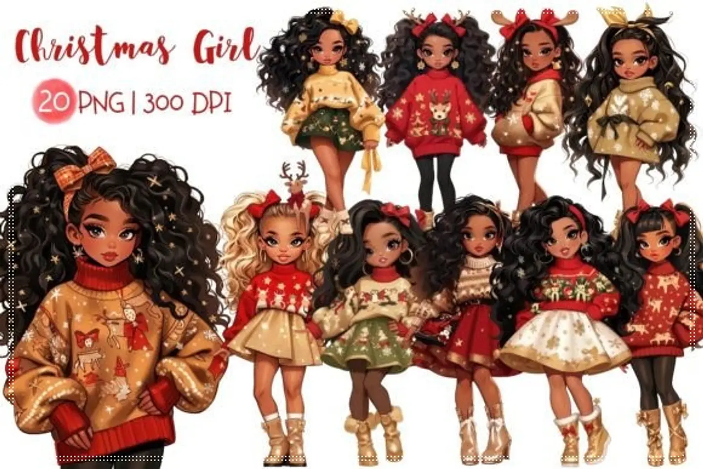 Kit Digital Cute Christmas Girl Natal 43 1