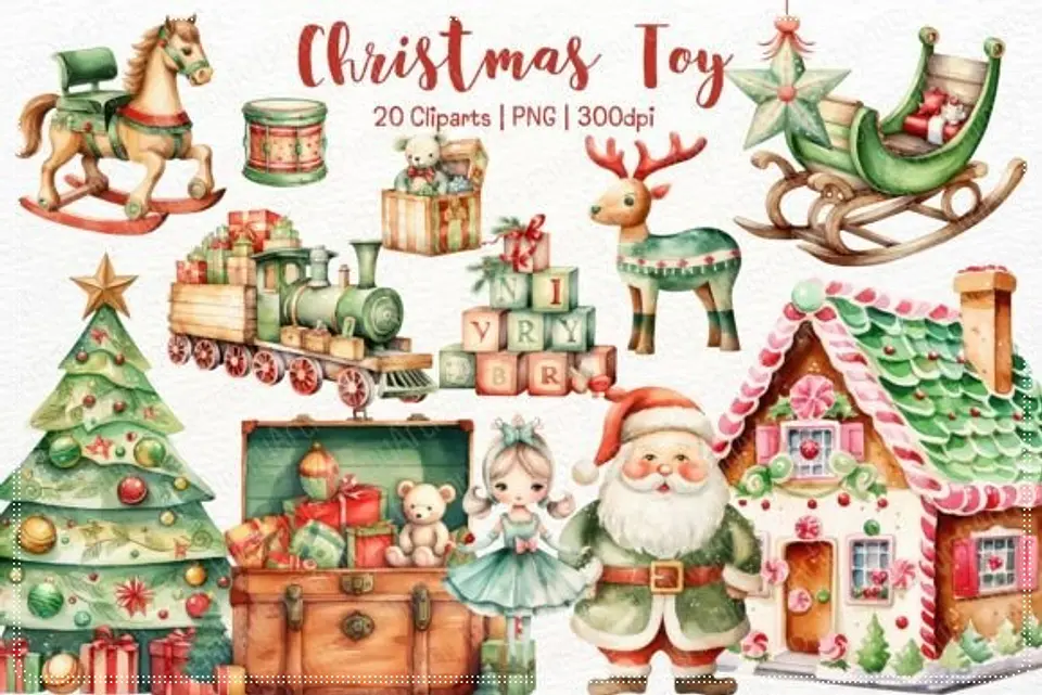 Kit Digital Christmas Wooden Toy Natal 42 1