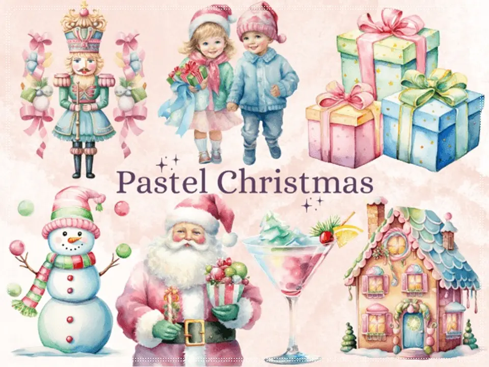 Kit Digital Pastel Christmas Natal 41 1