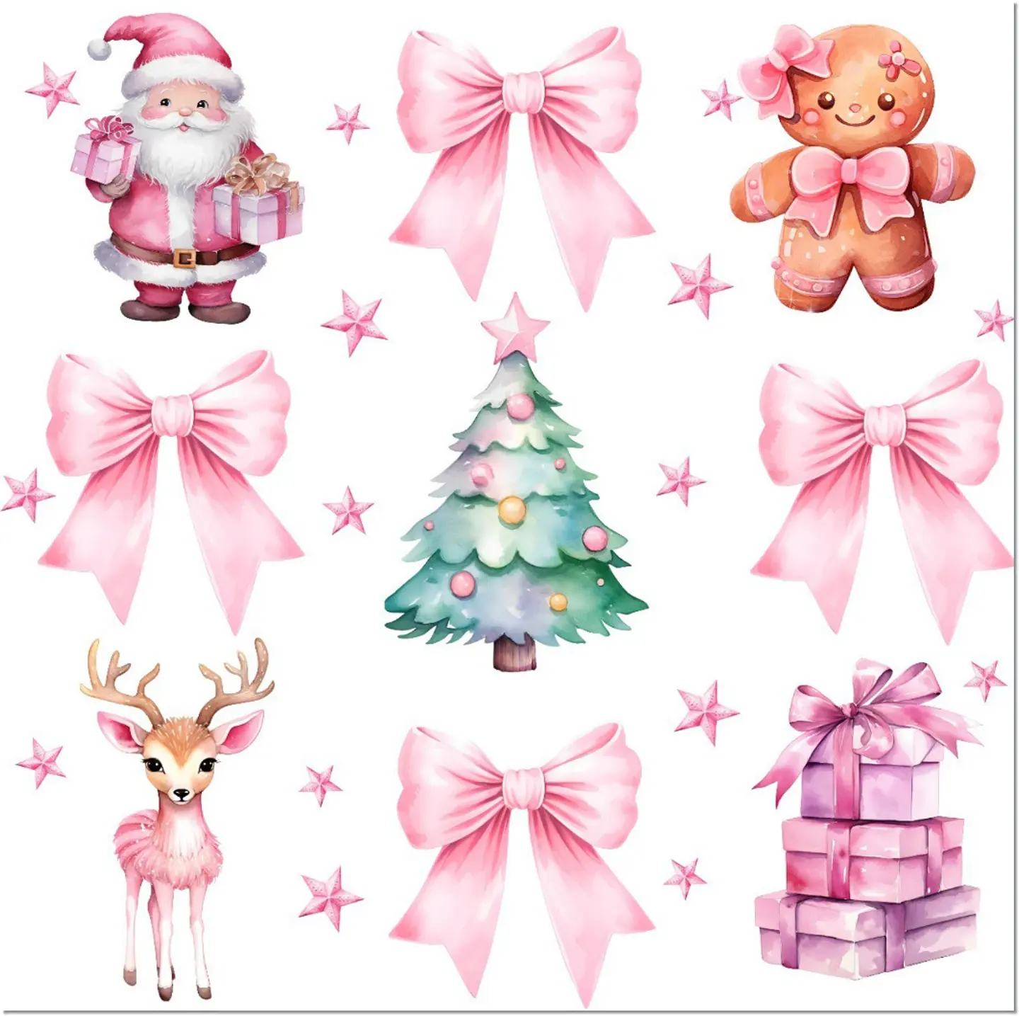 Kit Digital Pink Christmas Natal 40 1