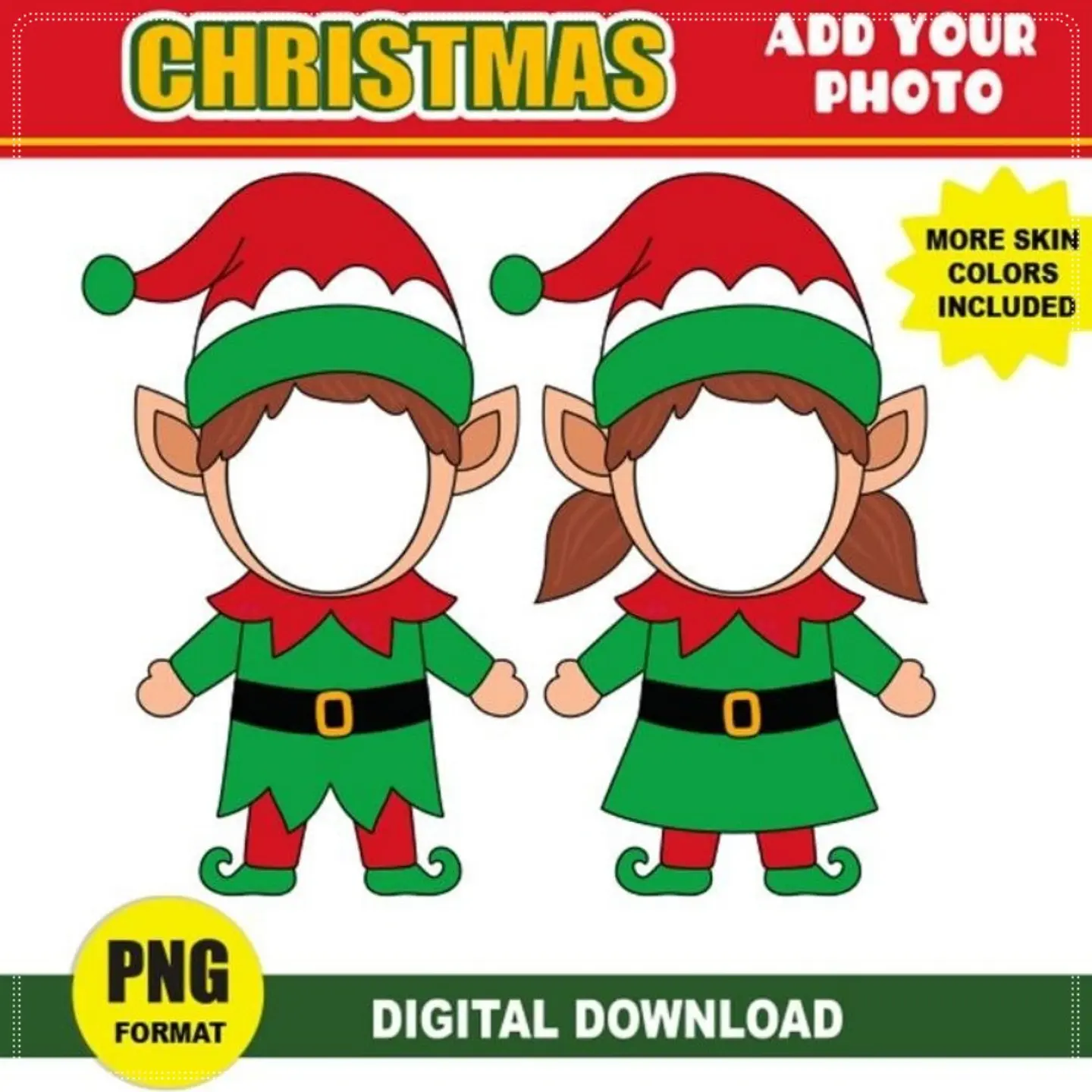 Kit Digital Elfos Caras Natal 34 1