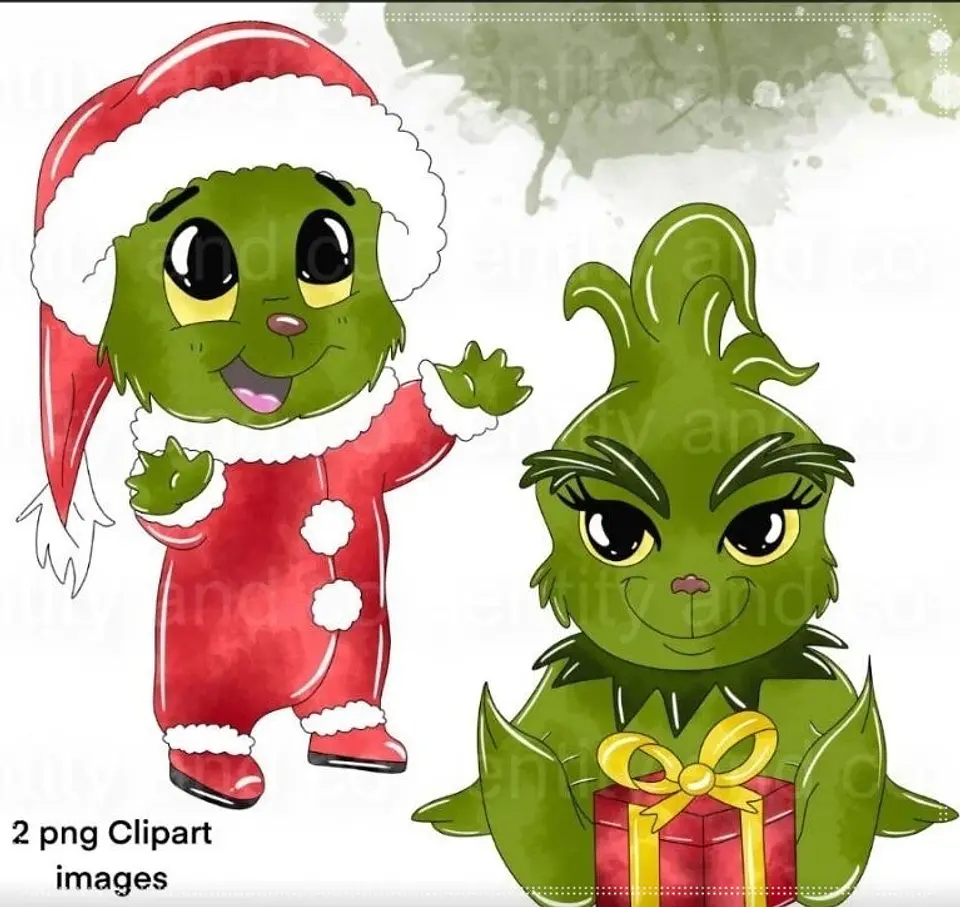 Kit Digital Baby Grinch Natal 16 1