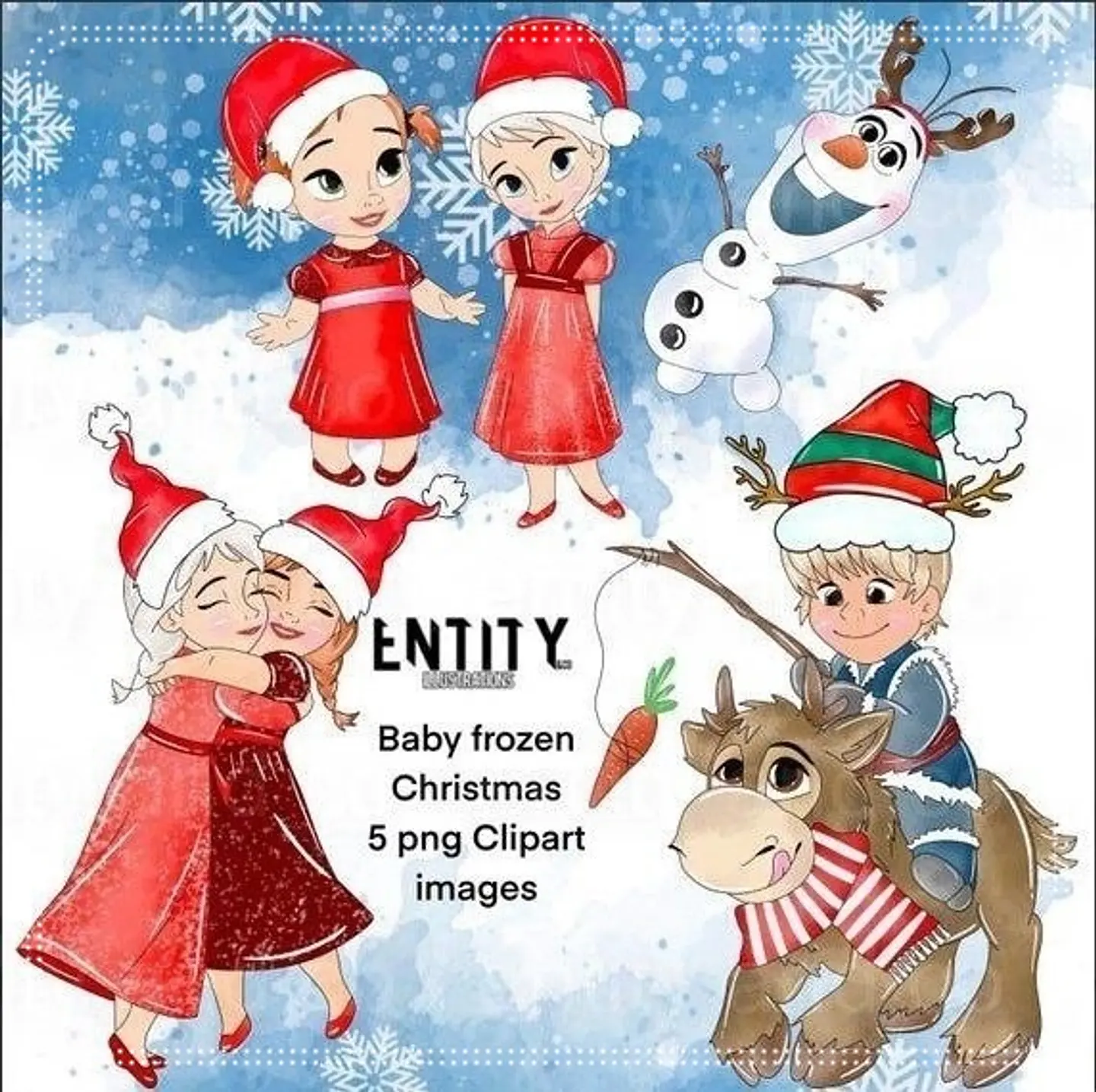 Kit Digital Baby Fozen Christmas Natal 13 1