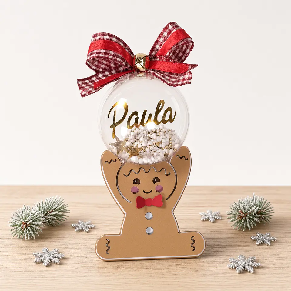 Arquivo de Corte Blister Esferas Enfeite Natalino Biscotinho de Gengibre Bola Natal 5 1