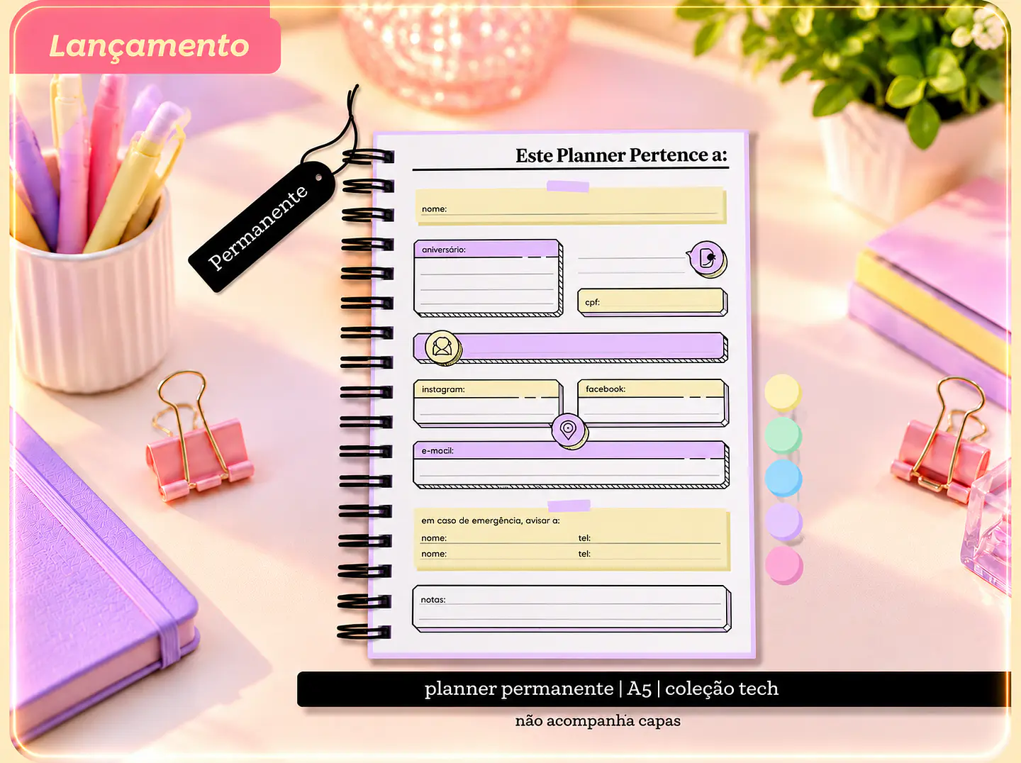 Encadernação - Planner Tech Permanente 18x18 1