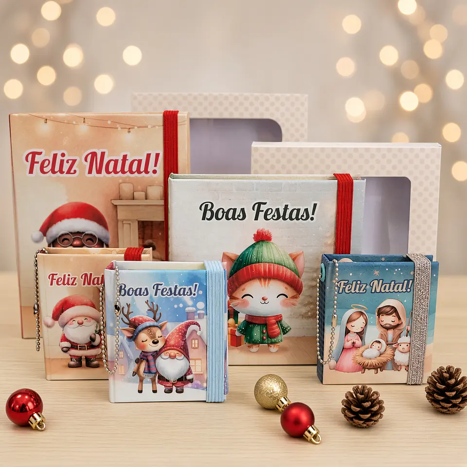 Arquivo de Corte Capa para Bloquinho Adesivado Tipo Post-it Natal 1 1
