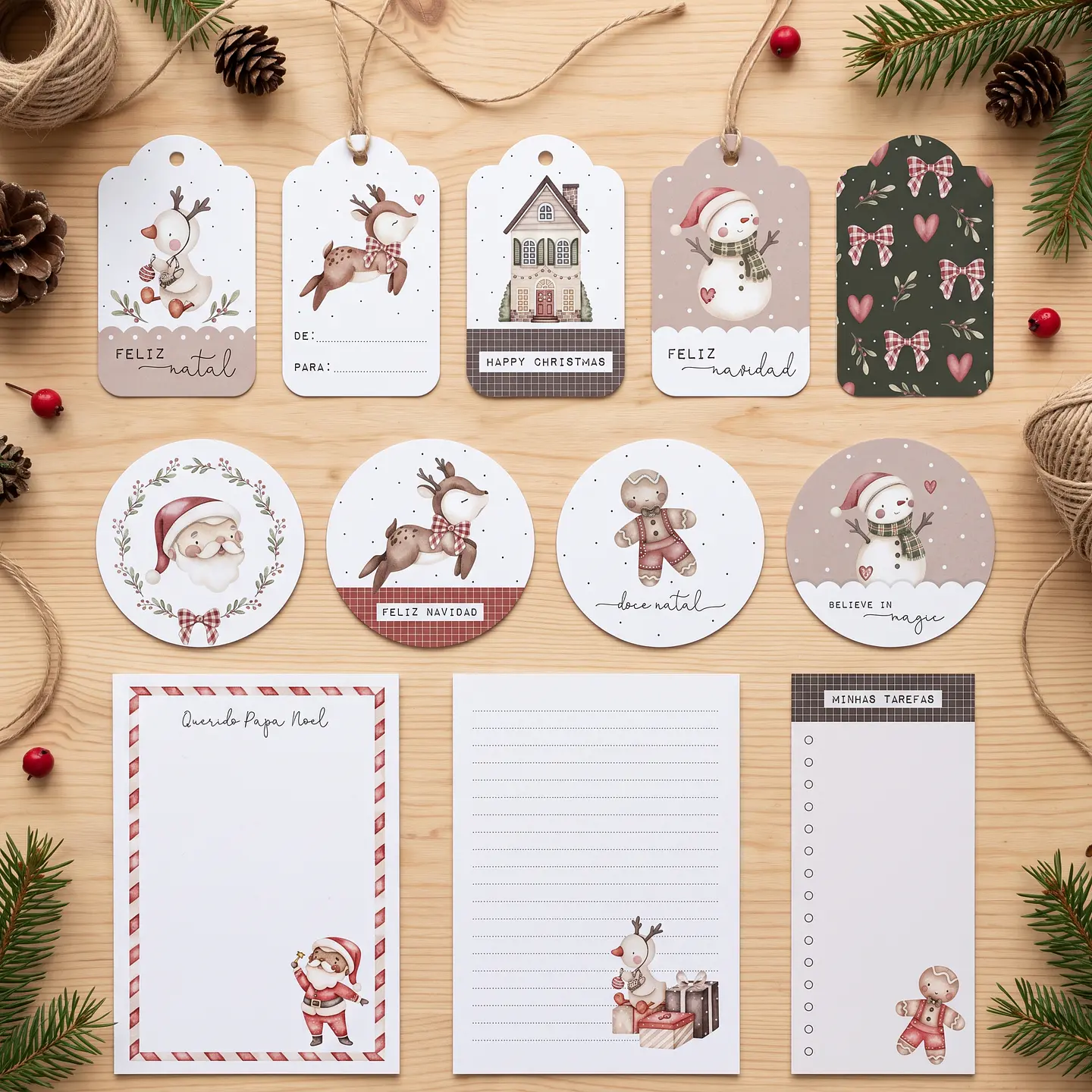 Arquivo de Corte Bloquinho Tag Printables Mágico Ni Estúdio Natal 1 1