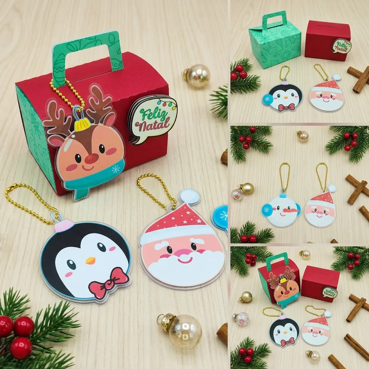Arquivo de Corte Bolsa Maleta Maletinha com Bichinhos Natal 6 1