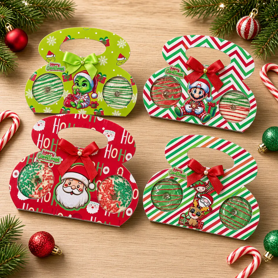 Arquivo de Corte Bolsa Maleta Bolsinha Mini Donuts Natal 5 1