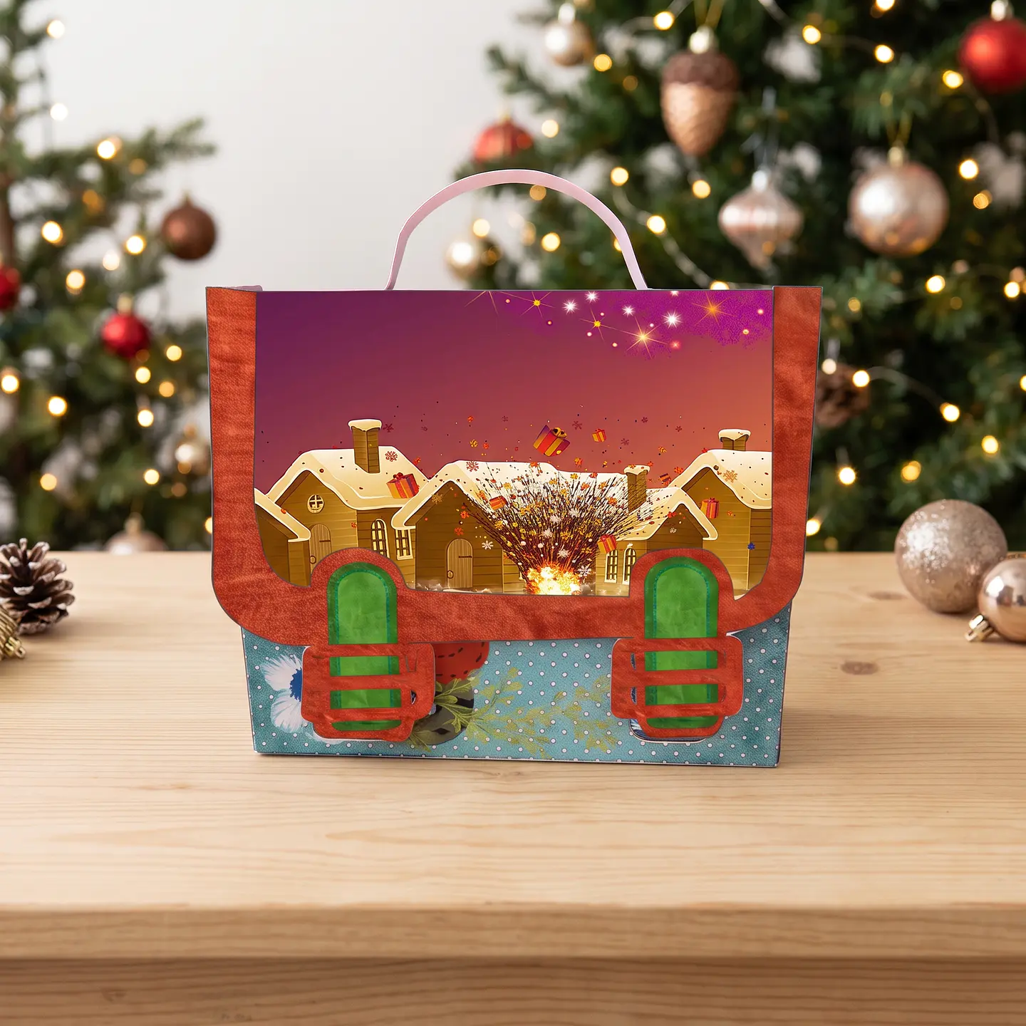 Arquivo de Corte Bolsa Maleta Maletinha com Berço Natal 1 1