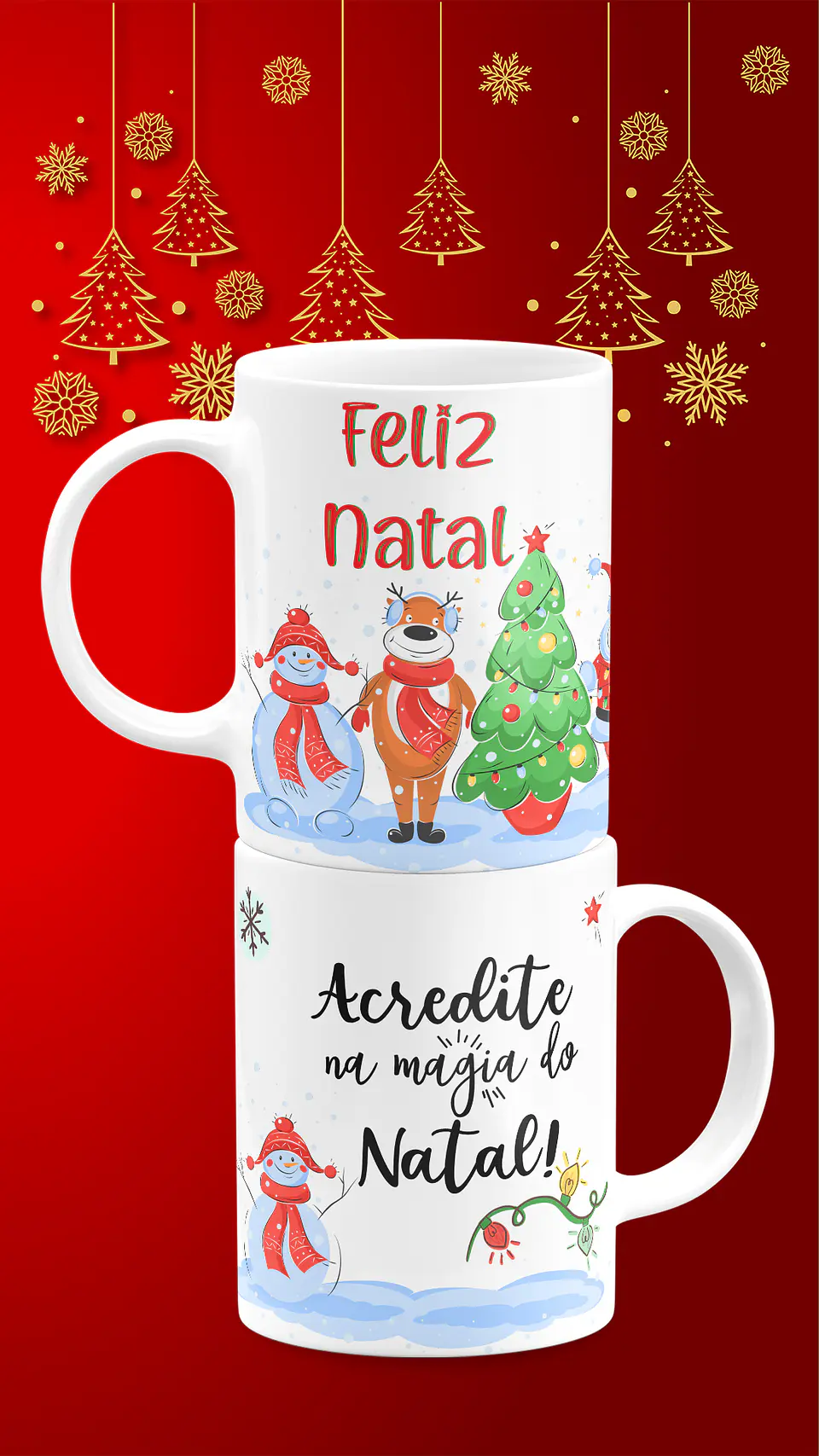 Sublimação - Combo Canecas Natal 5 1