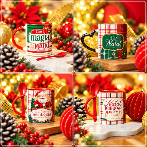 Sublimação - Combo Caneca Design Natal 2