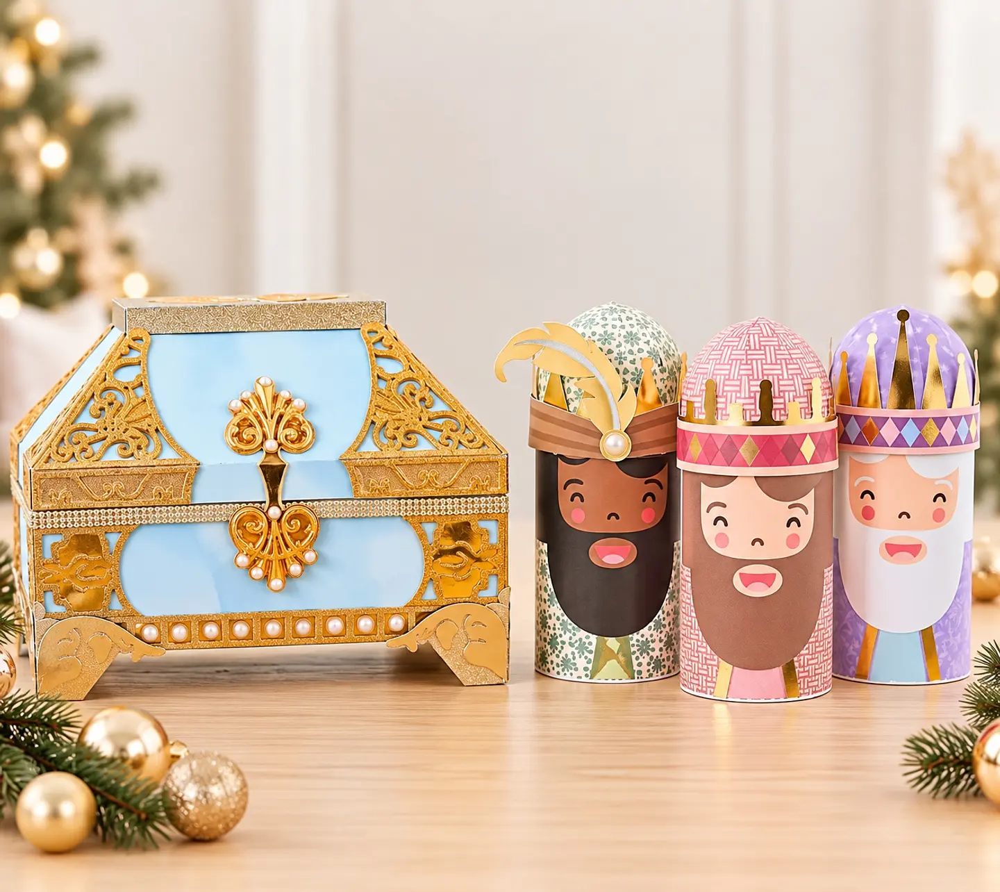 Arquivo de Corte Caixa Multiuso Bau Reis Magos Natal 2 1