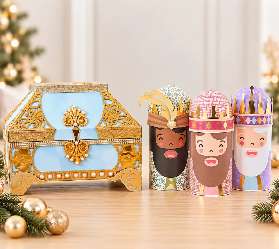 Arquivo de Corte Caixa Multiuso Bau Reis Magos Natal 2 1