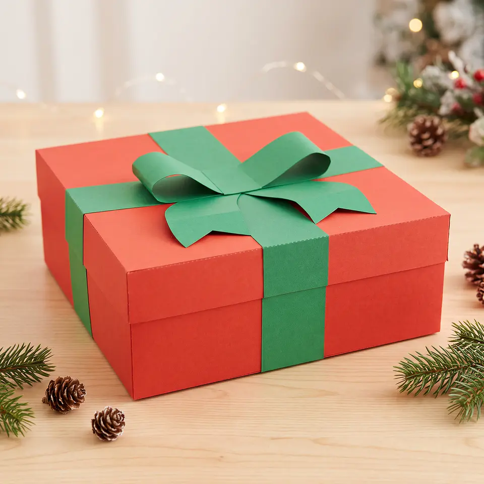 Arquivo de Corte Caixa Presente para Bolinhas Natal 10 1