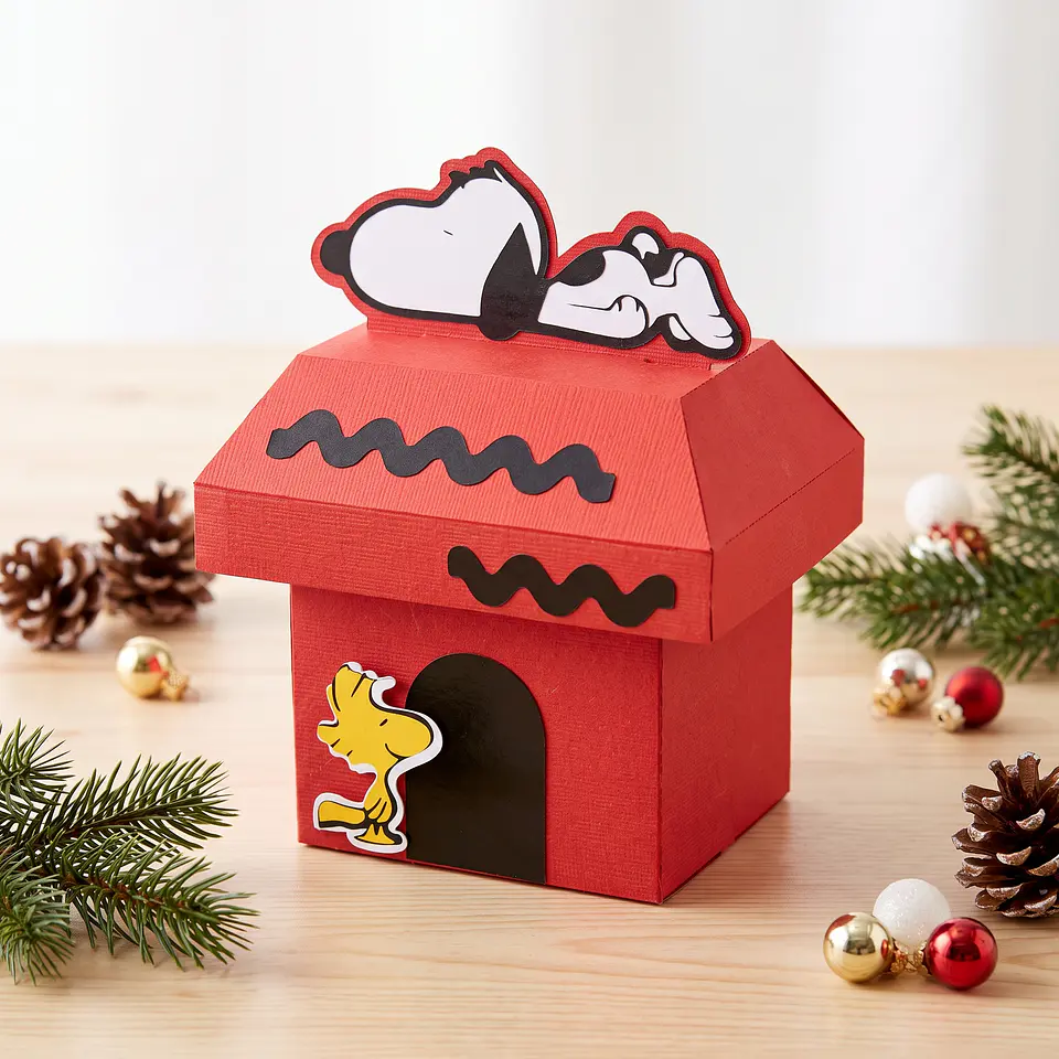 Arquivo de Corte Caixa Snoopy Natalino Natal 1 1