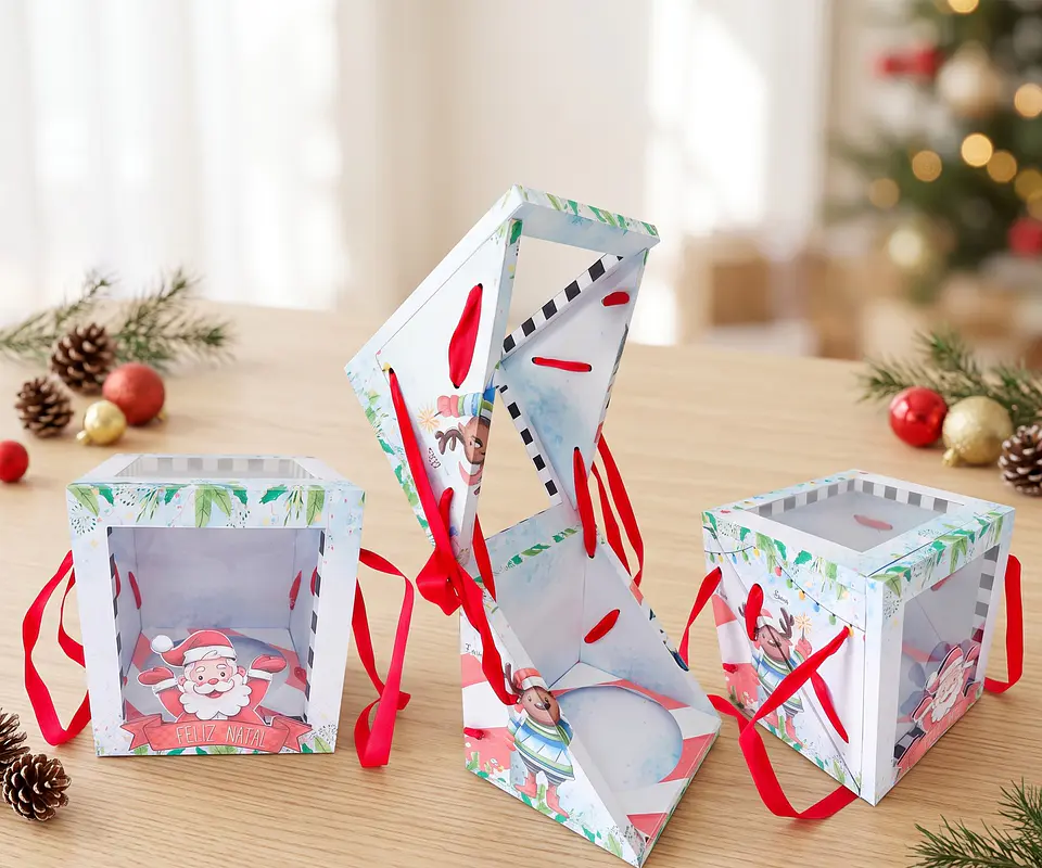 Arquivo de Corte Caixa Multiuso ChristCake Fun Christmas Natal 10 1