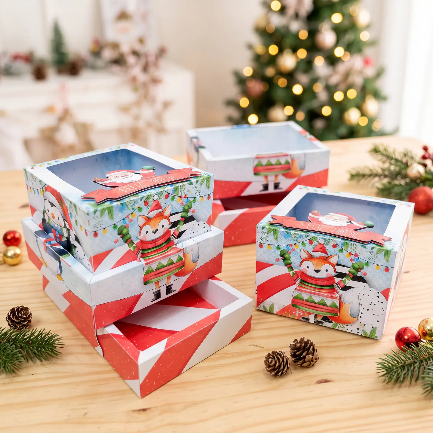 Arquivo de Corte Caixa Multiuso Cascatinha Fun Christmas Natal 7 1
