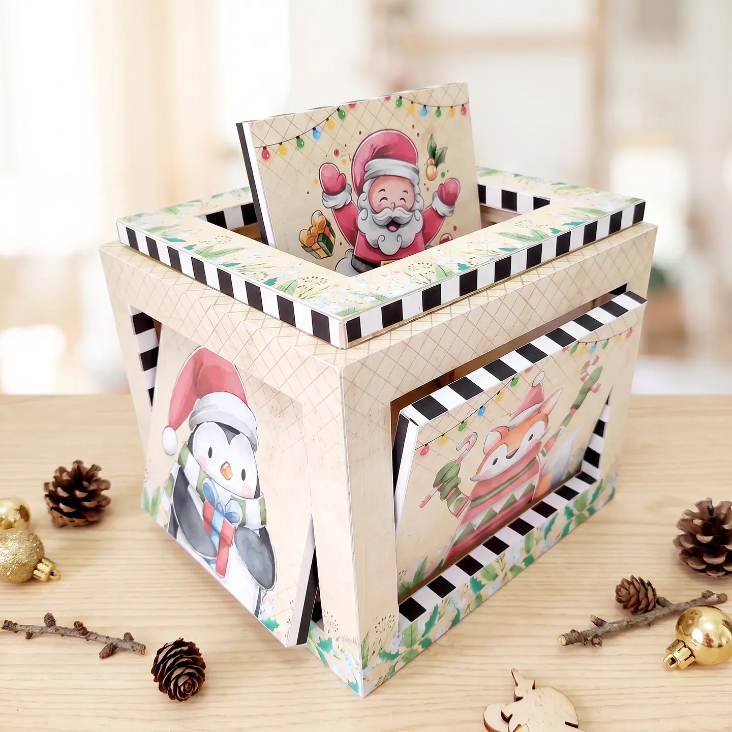 Arquivo de Corte Caixa Multiuso Cubix Fun Wood Natal 6 1