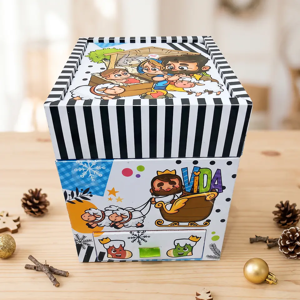 Arquivo de Corte Caixa Multiuso Sweety Box O Menino Nasceu Natal 5 1
