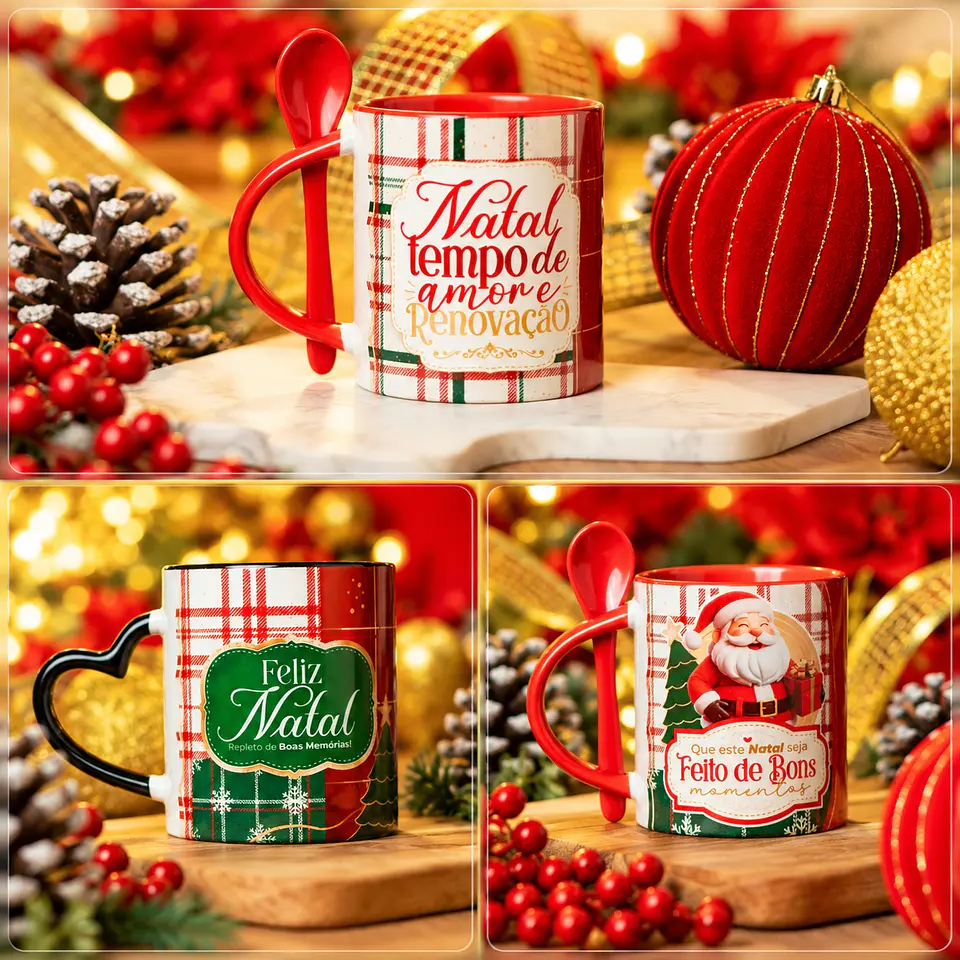 Sublimação - Combo Caneca Natal 1 1