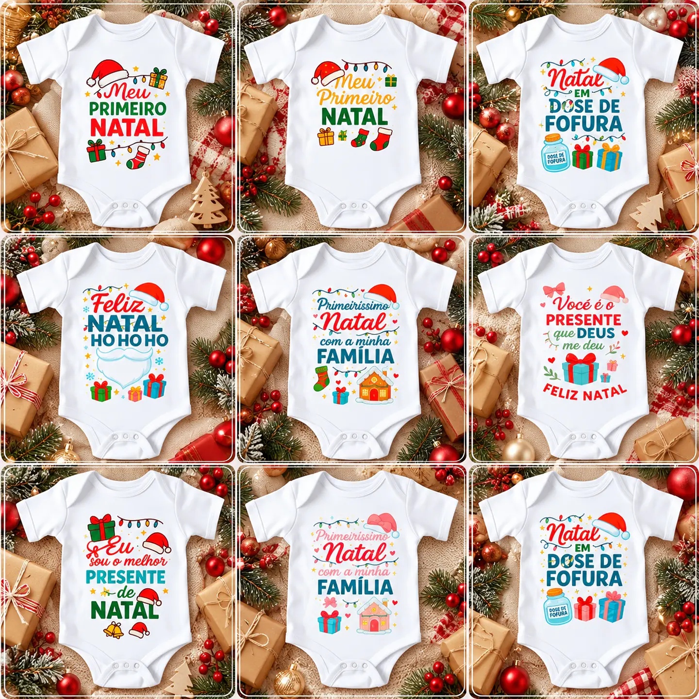 Sublimação - Combo Body Natal 1 1