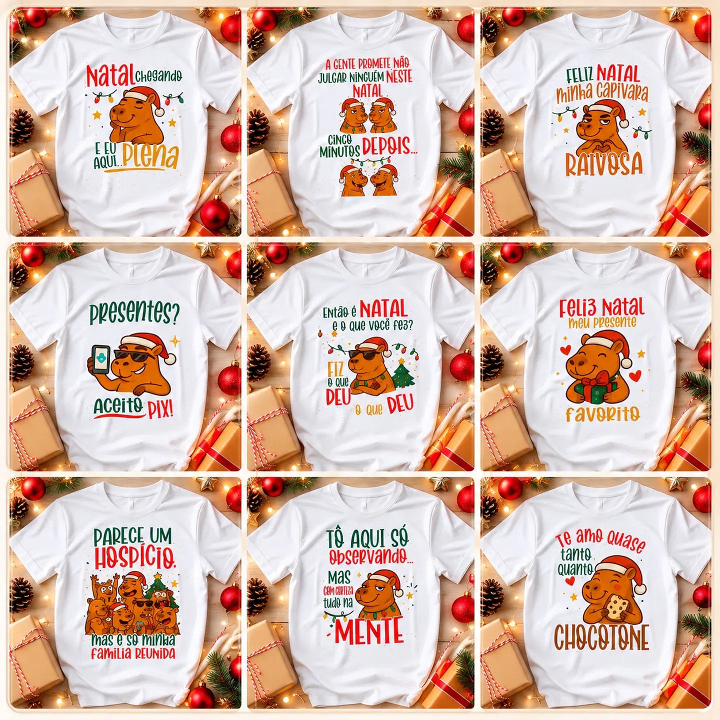Sublimação - Combo Camiseta Natal 3 1