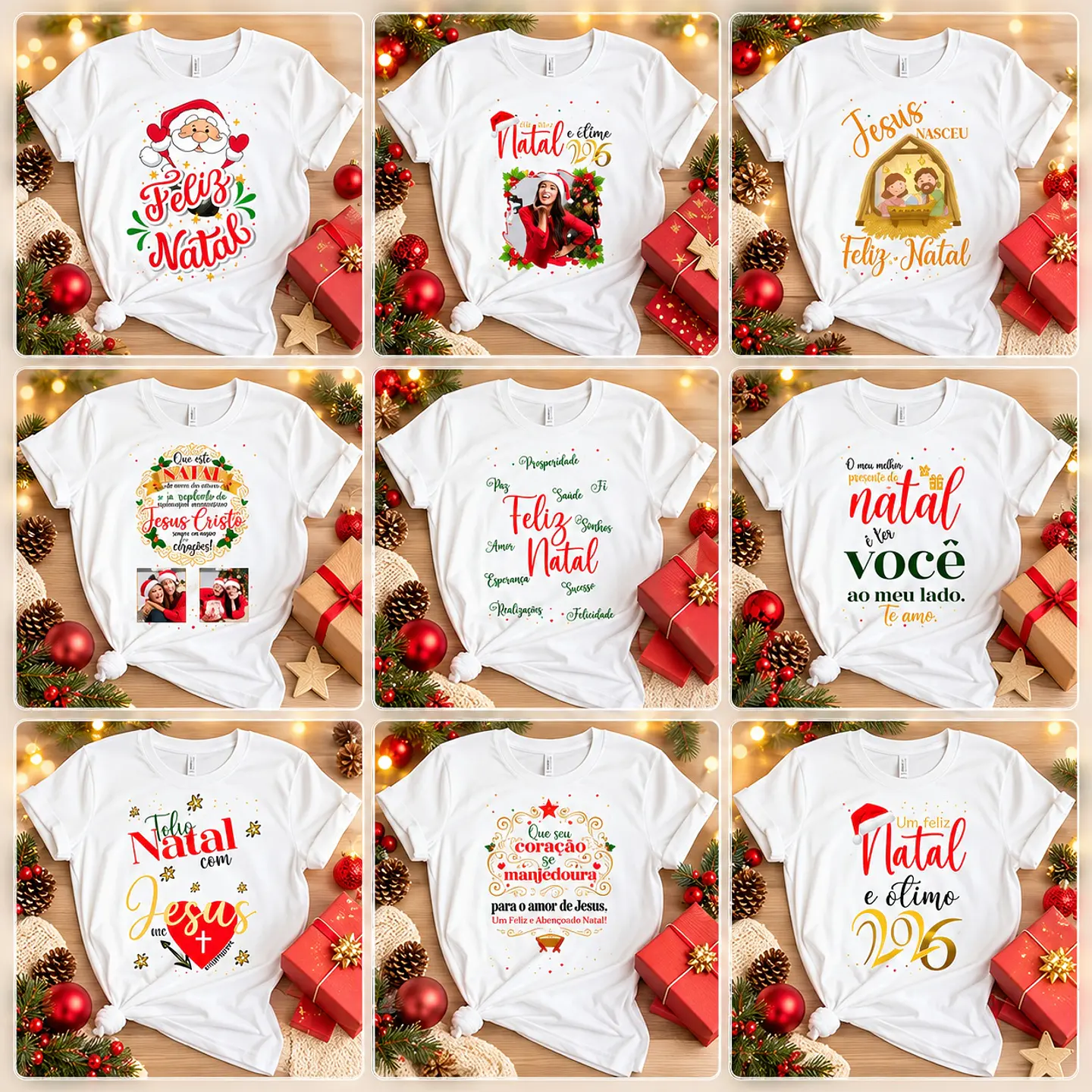 Sublimação - Combo Camiseta Natal 2 1
