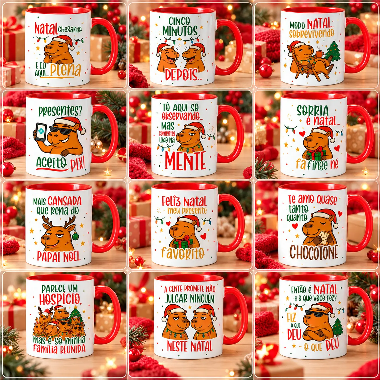 Sublimação - Combo Caneca Natal 3 1