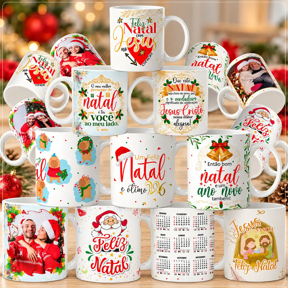Sublimação - Combo Caneca Natal 2 1
