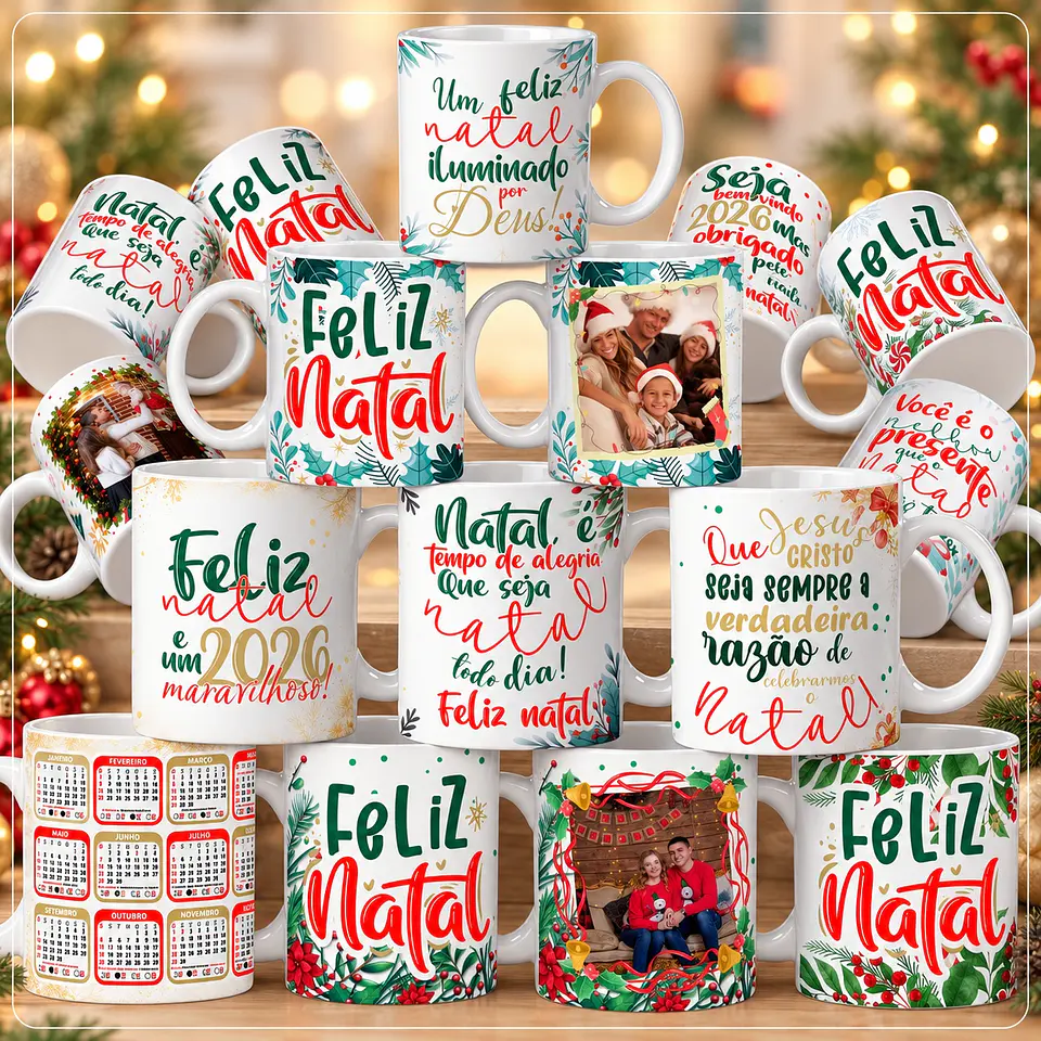 Sublimação - Combo Caneca Natal 1 1