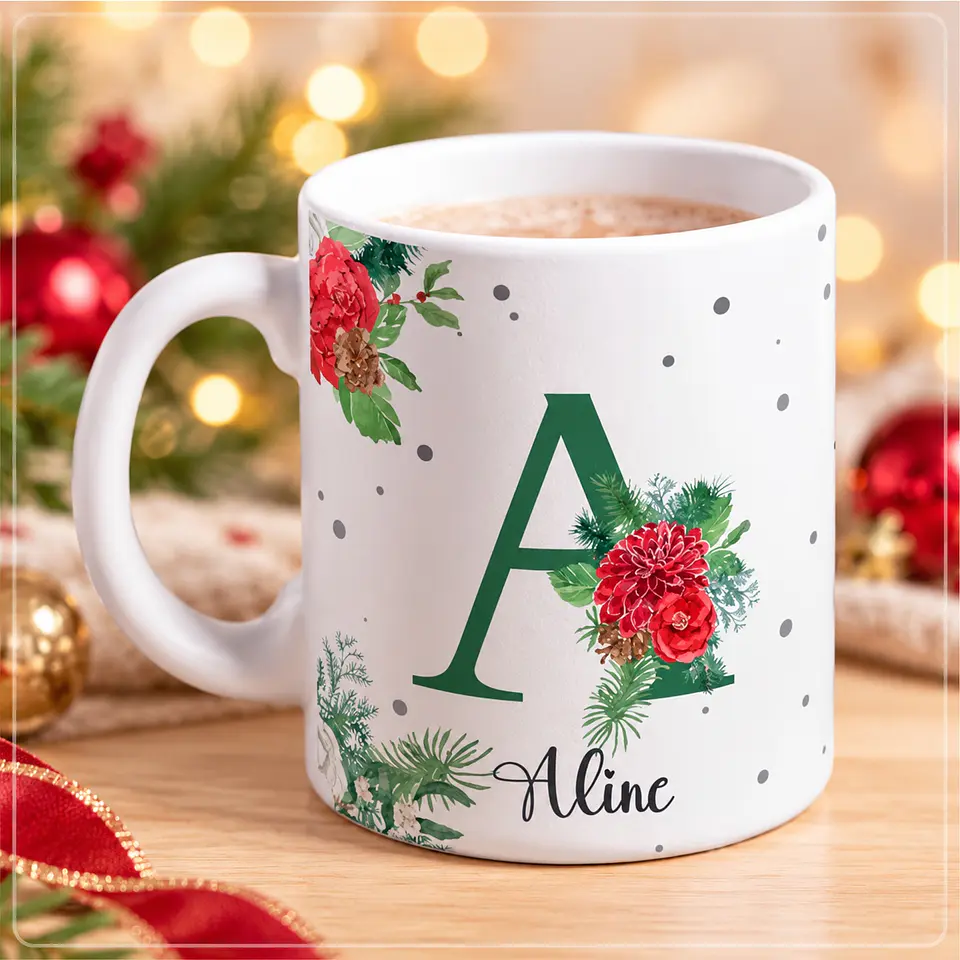 Sublimação - Caneca Kit Alfabeto Natalino Clean Natal 2 1