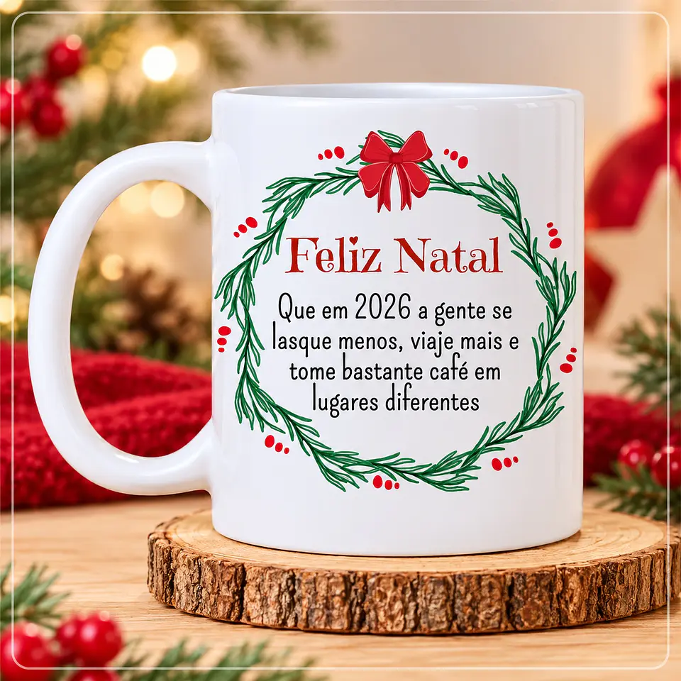 Sublimação - Caneca Feliz , que em a gente se lasque menos, viaje mais e tome bastante café em Natal 10 1