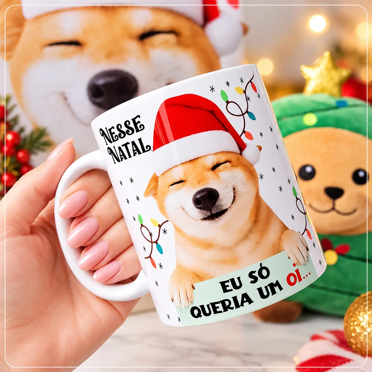 Sublimação - Caneca Nesse eu só queria um OI...tocentos mil reais Natal 6 1