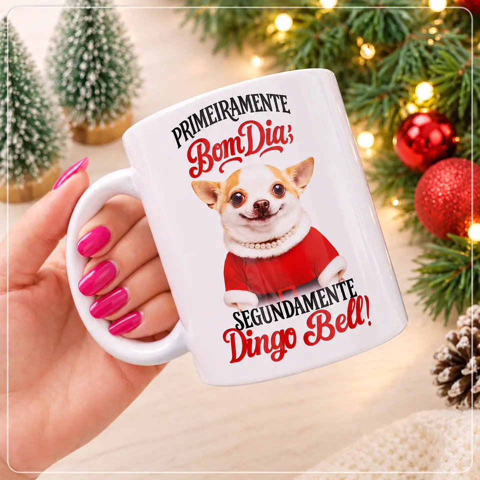 Sublimação - Caneca Primeiramente , segundamente Natal 1 1