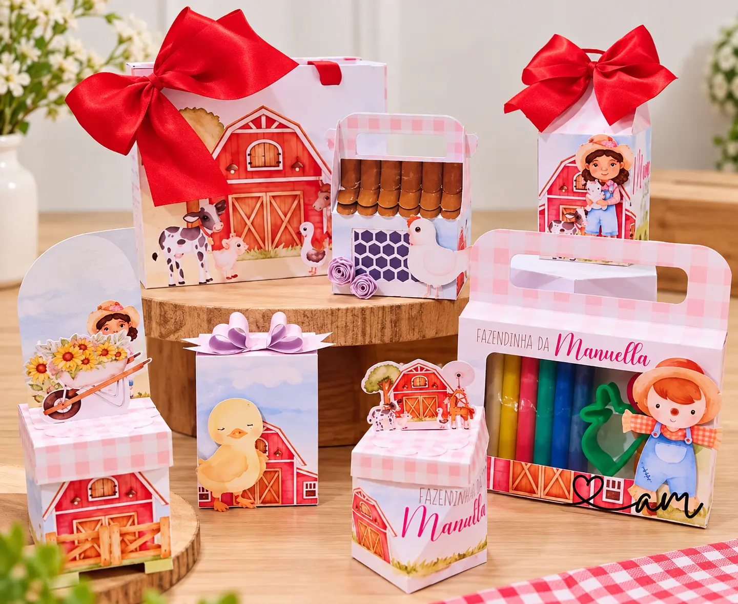 Arquivo de Corte Kit Festa Fazendinha Rosa 19 1