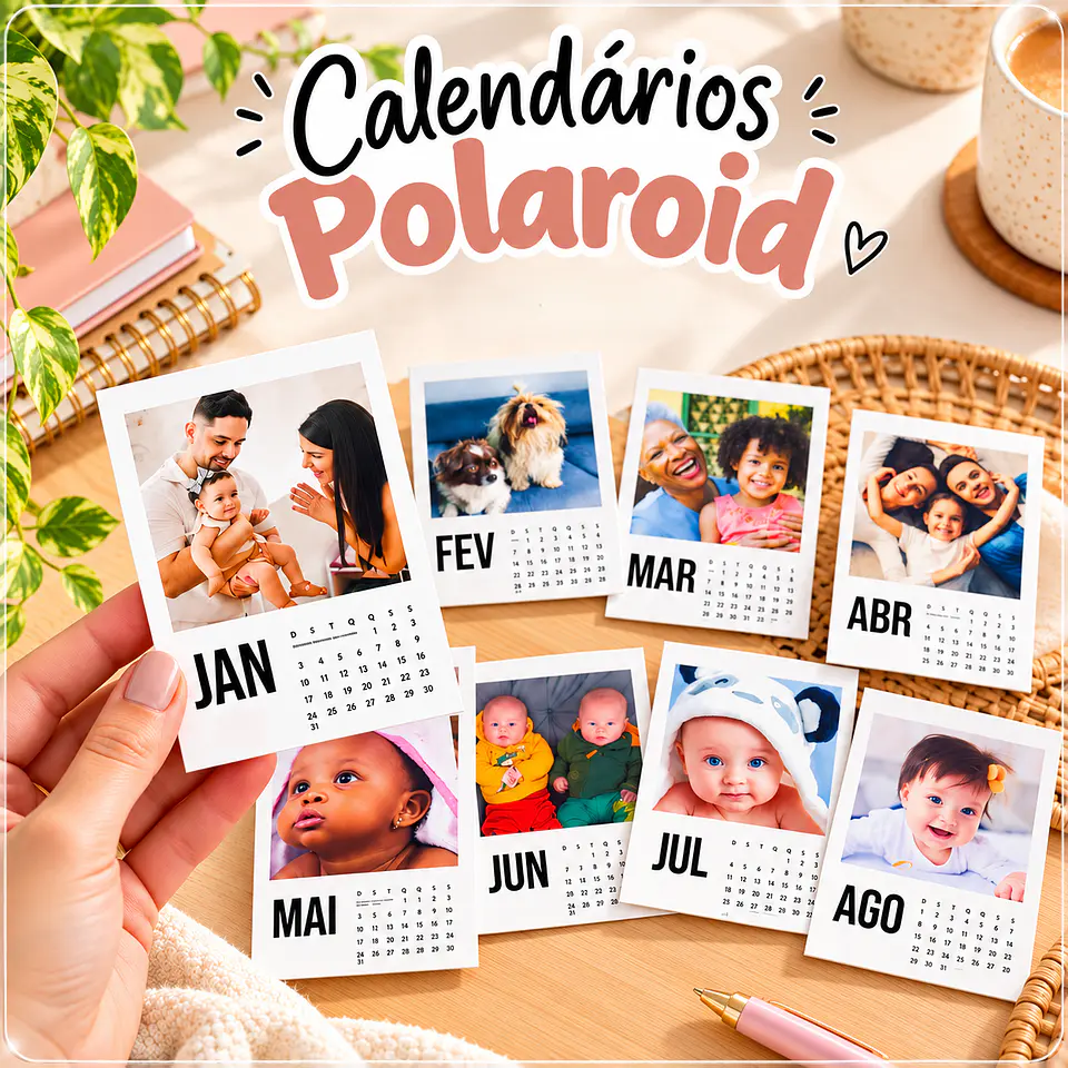 Arquivo de Corte Calendário Polaroid 1 1