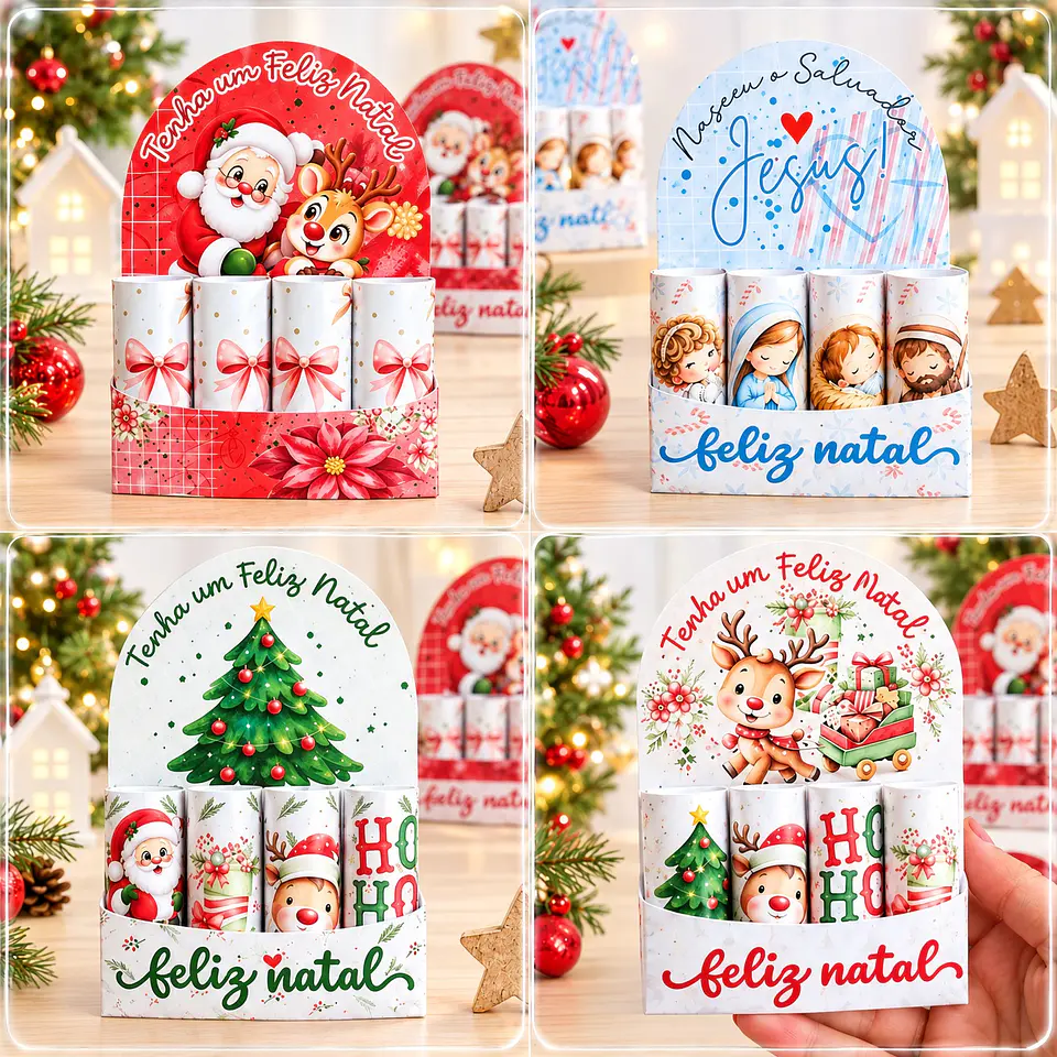 Arquivo de Corte Mini Envelope 4 Batons Natal 5 1