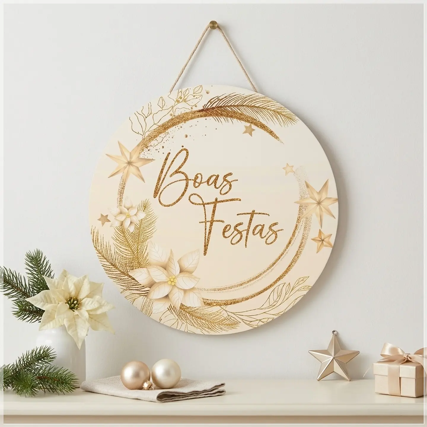 Arquivo de Corte Placa Decorativa Boas Festas Natal 8 1