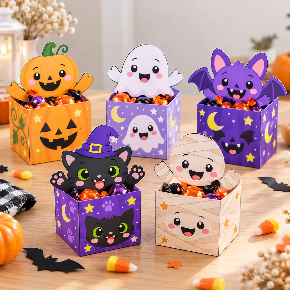 Arquivo de Corte Caixas Cubo Haloween 1 1