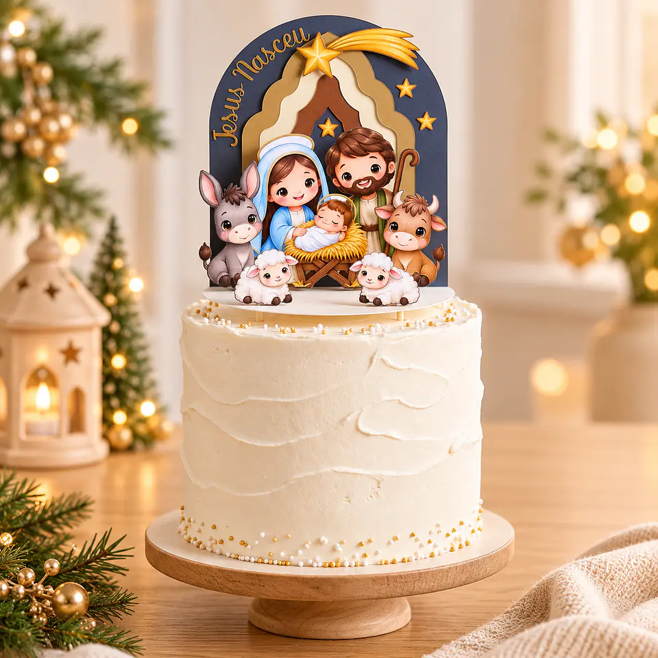 Arquivo de Corte Topo Cenário Presépio Natal Cristão 6 1