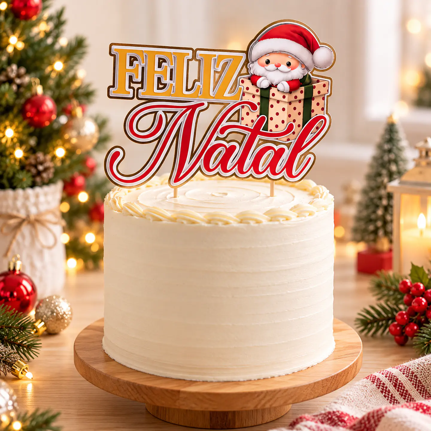 Arquivo de Corte Topo de Bolo Natal Papai Noel 10 1