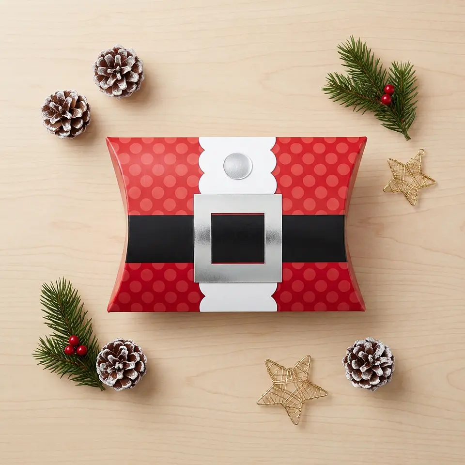 Arquivo de Corte Caixas Multiuso 3D Santa Belly Pillow Box Natal 102 1