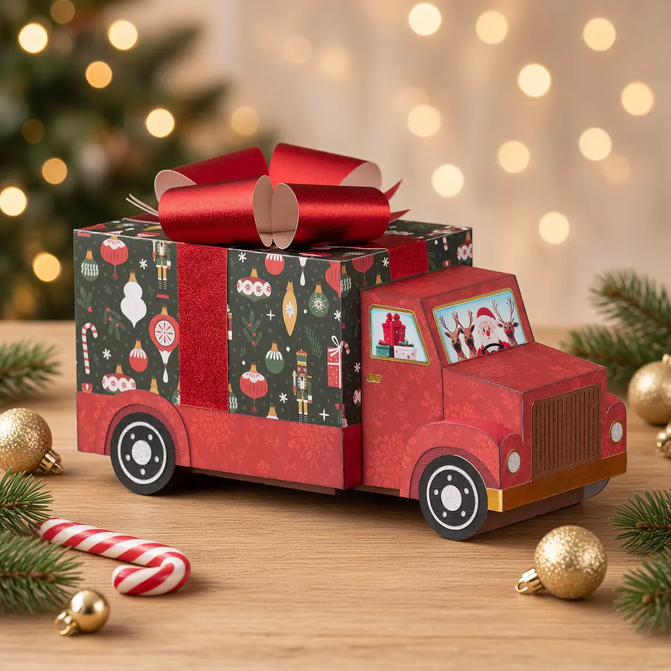 Arquivo de Corte Caixas Multiuso Caminhão Natalino Natal 10 1