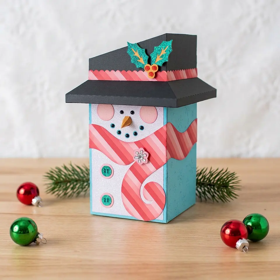 Arquivo de Corte Caixa Boneco de Neve Natal 4 1