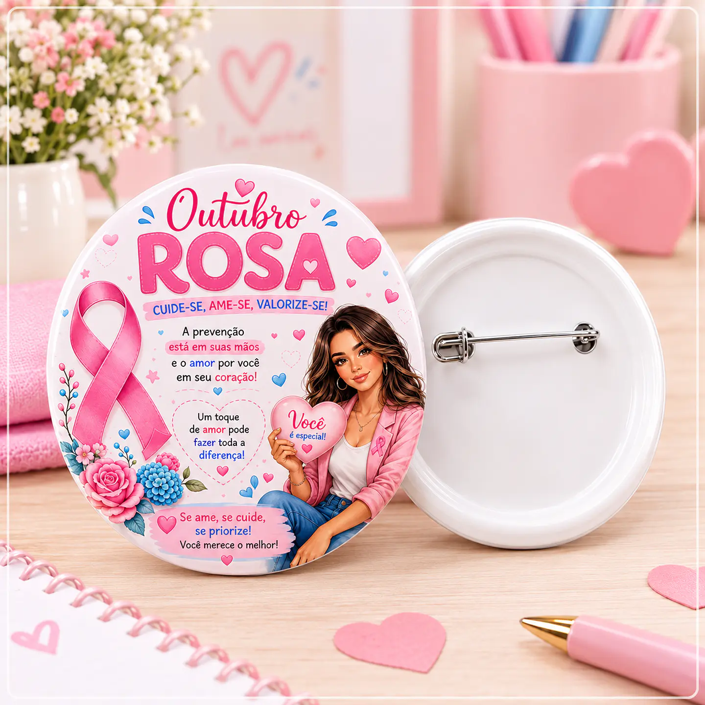 Arquivo de Corte Bottons Outubro Rosa 12 1