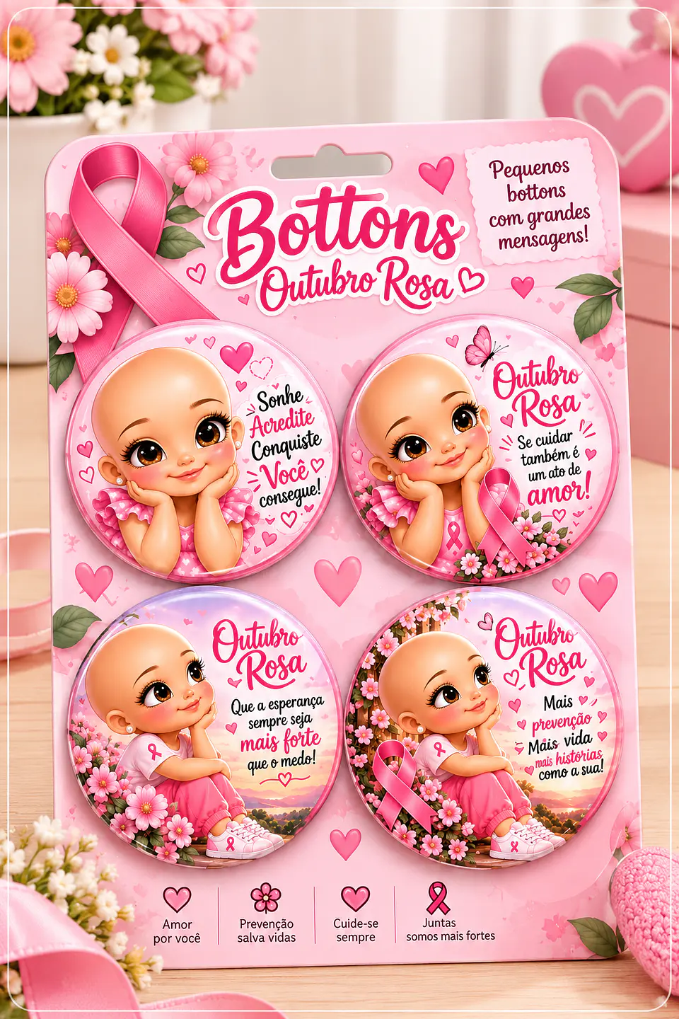Arquivo de Corte Bottons Outubro Rosa 10 1