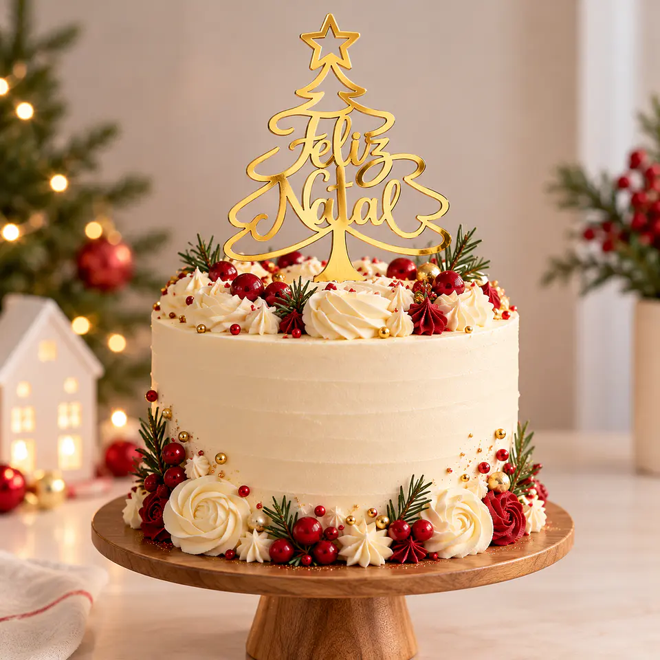 Arquivo de Corte Topo de Bolo Feliz Natal 5 1